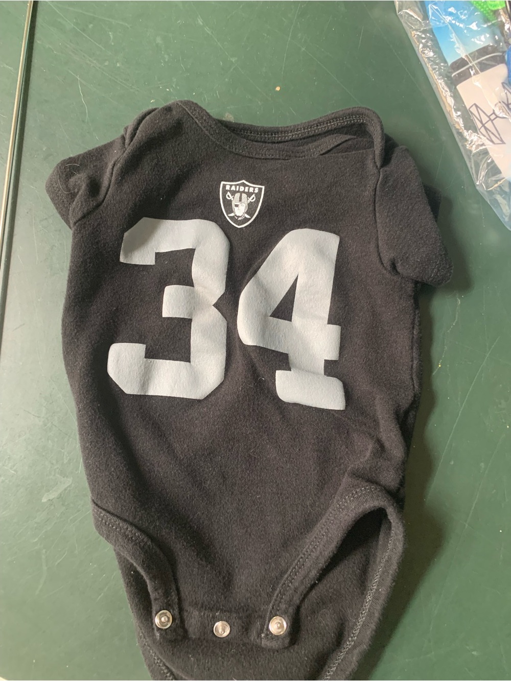 Mitchell & Ness Black Infant Tee Onesie with White 34